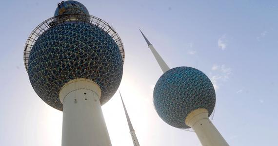 Kuwait Towers in a day of 2016